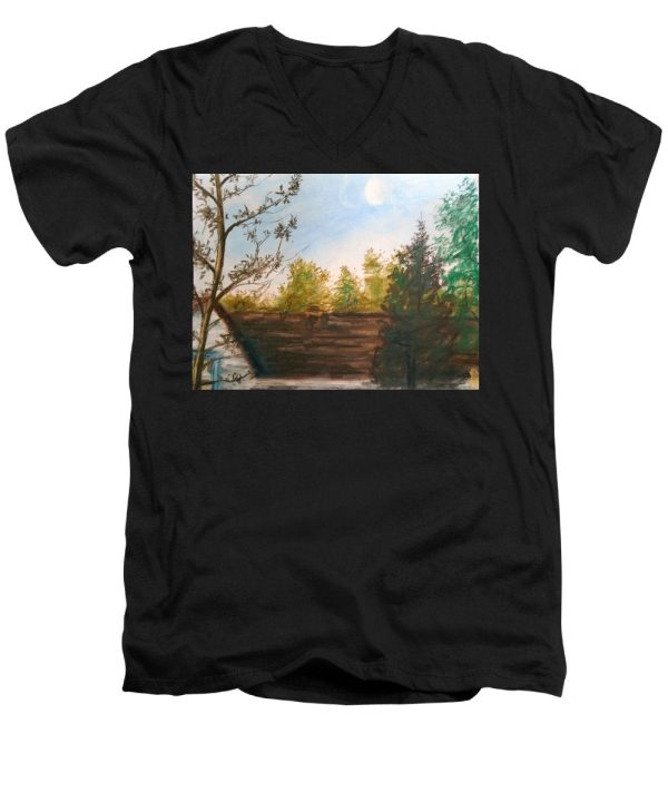 Backyard ~ Men s V-Neck T-Shirt For Sale