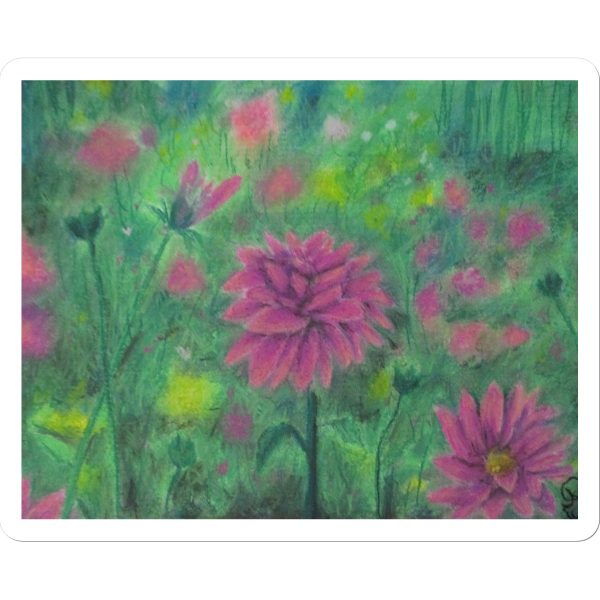 Dreaming of Dahlias ~ Sticker on Sale