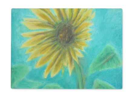 Sunflower Trance ~ Glass Chopping Board Cheap