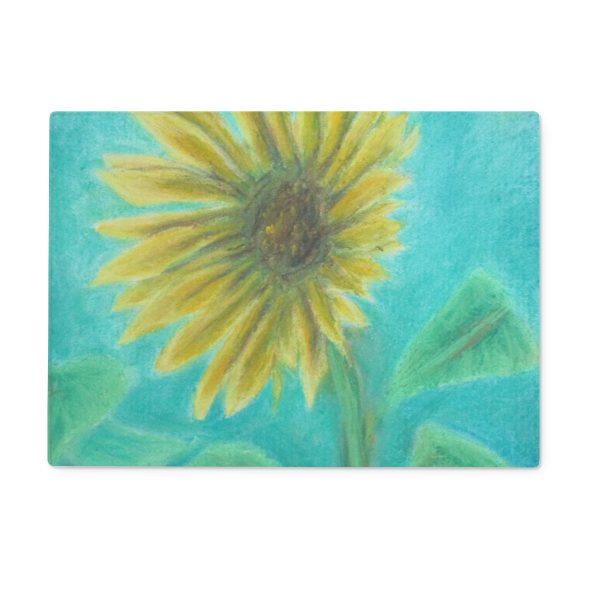 Sunflower Trance ~ Glass Chopping Board Cheap