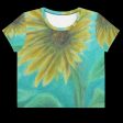 Sunflower Trance ~ All-Over Print Crop Tee Online Sale