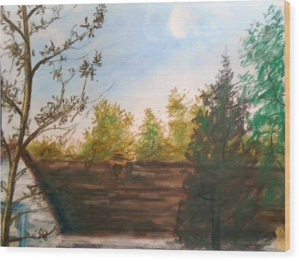 Backyard ~ Wood Print For Cheap