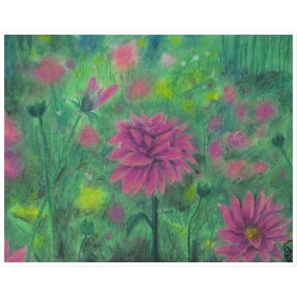 Dreaming of Dahlias ~ Sticker on Sale