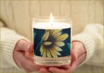 Yellow Petalled ~ Glass Jar Soy Wax Candle Discount