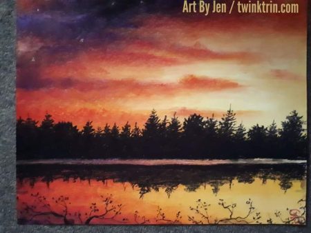 Tilted Night Sky   ~ Original Pastel Painting on Sale