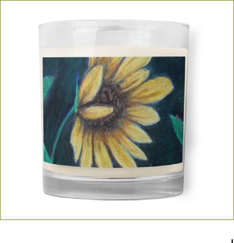 Yellow Petalled ~ Glass Jar Soy Wax Candle Discount