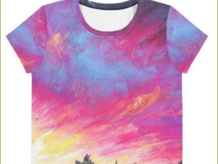 Widen Eye ~ All-Over Print Crop Tee For Cheap