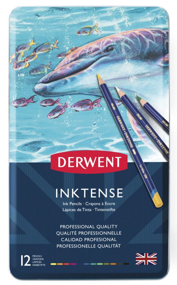 Värikynä 12 väriä Derwent Inktense Online now