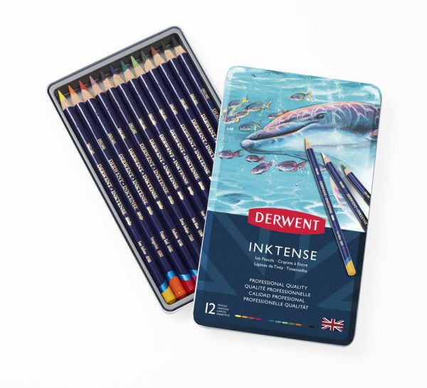 Värikynä 12 väriä Derwent Inktense Online now